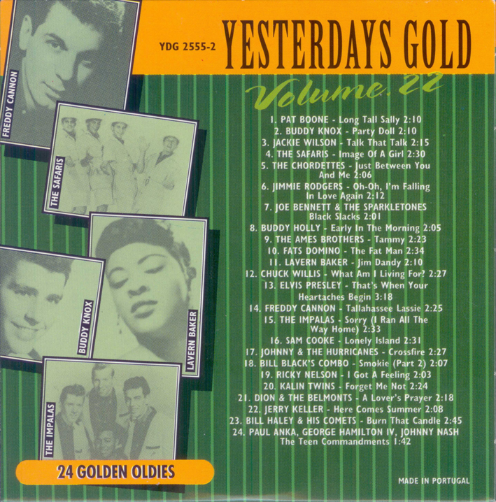 Yesterdays Gold  Vol 22 : Back
